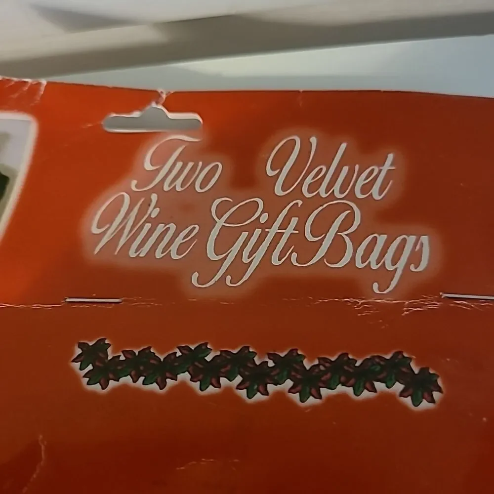 Two Velvet Wine Gift Bags